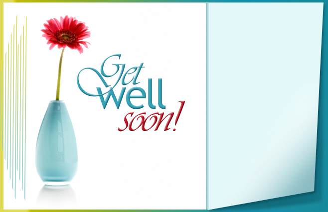 Get well soon - Blue Vase