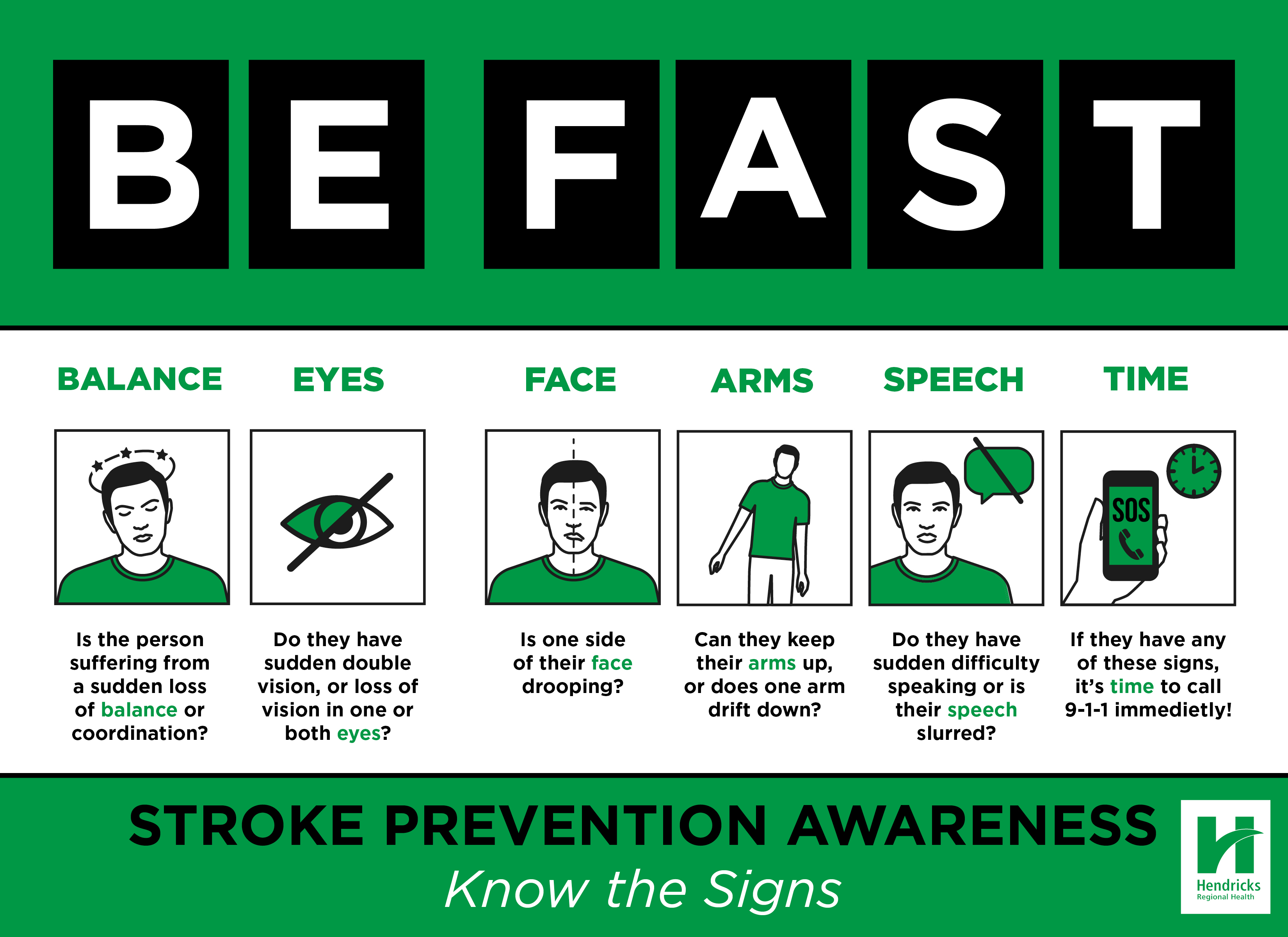 Be Fast to Recognize Signs of Stroke