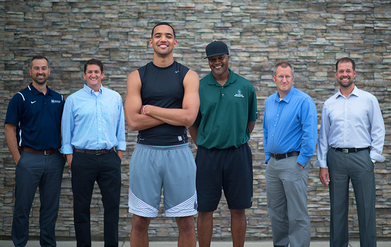 Trey Lyles and his Hendricks physical therapy team