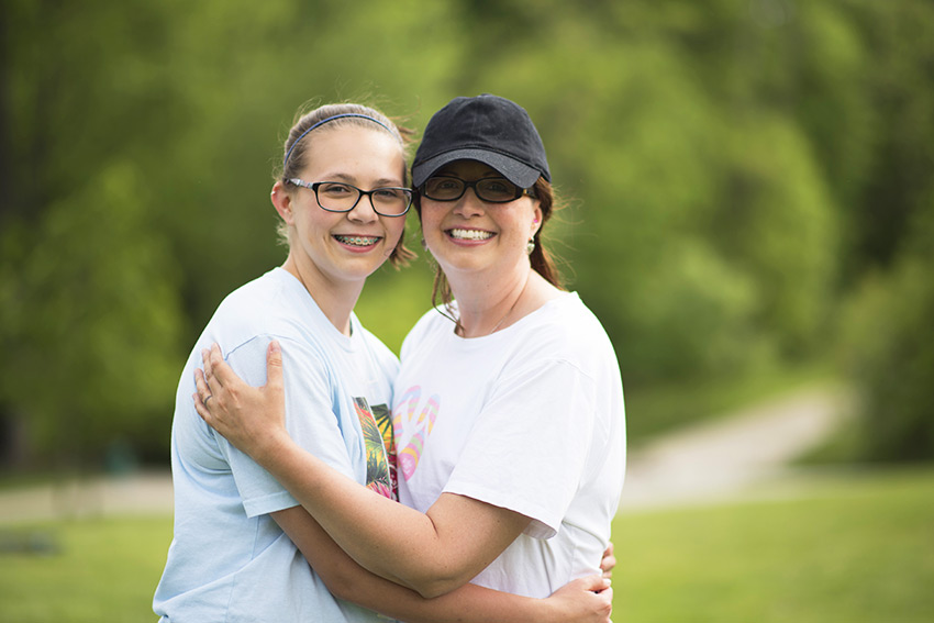 Mammogram Patient Natalie, with her daughter